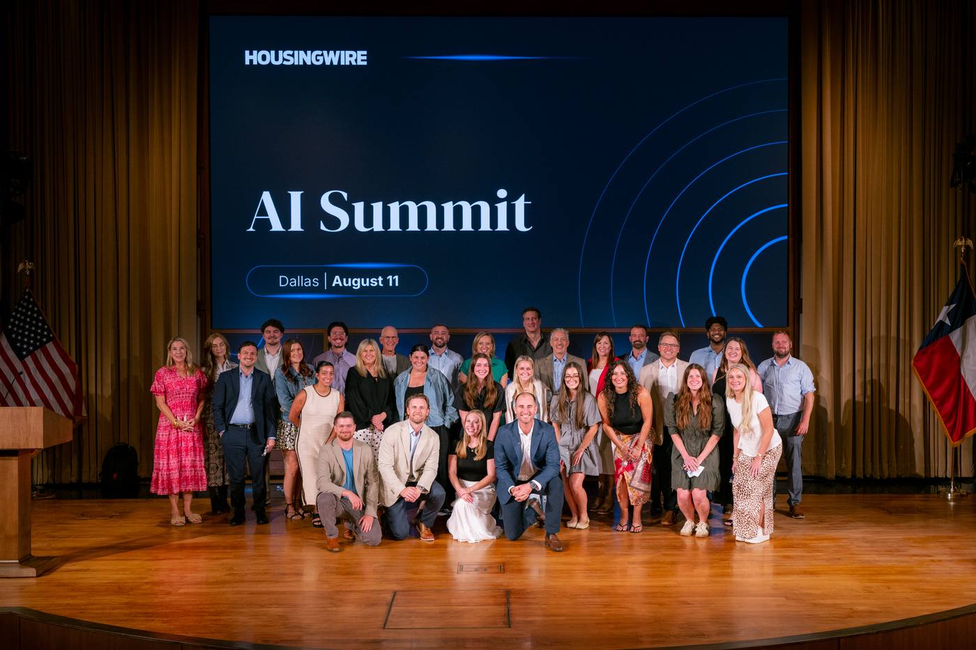 The HousingWire team on stage at the AI Summit in Dallas